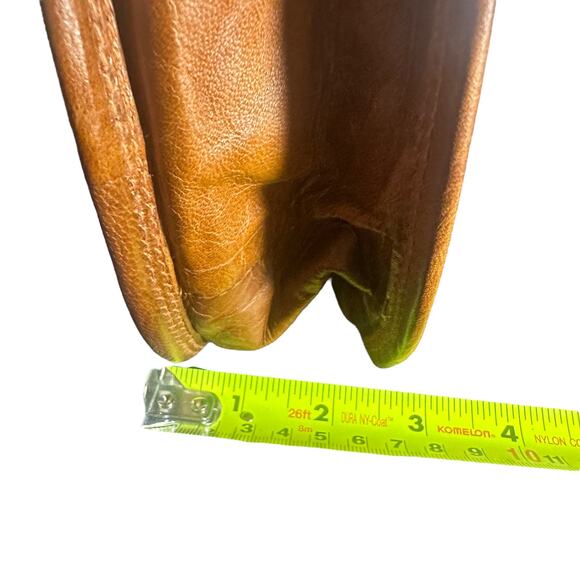 Tan Leather Saddle Crossbody Bag Flap Buckle Closure Western Style handmade - Picture 14 of 14